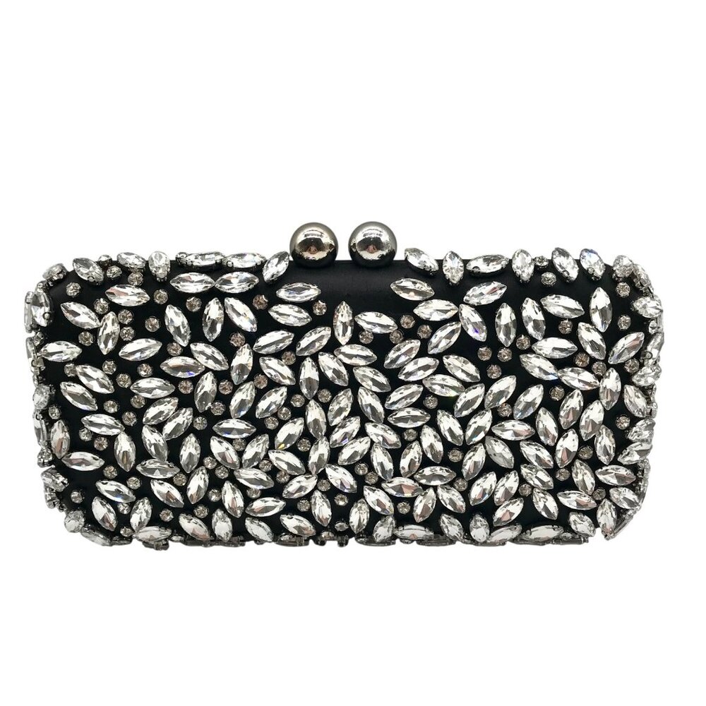 I.n.c. International Concepts Black East West Embellished Small Minaudiere Clutc